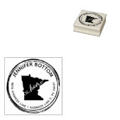 ミネソタ州 マップ プリント ラバースタンプ (押印)