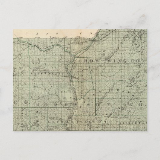 ミネソタ州,モリソンの地図 ポストカード (正面)