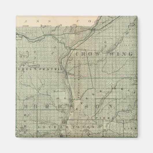 ミネソタ州,モリソンの地図 マグネット (正面)