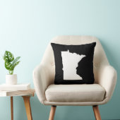 ミネソタ州（白と黒） クッション (椅子)