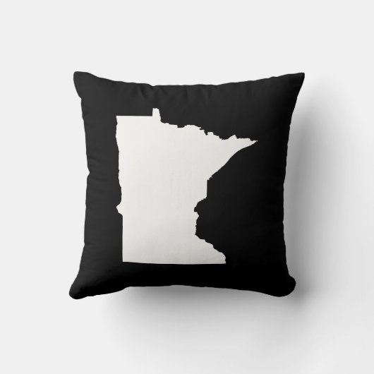 ミネソタ州(白と黒) クッション (裏面)
