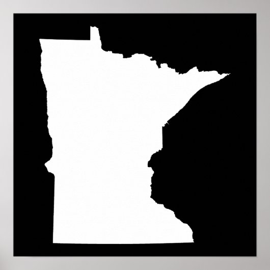 ミネソタ州（白と黒） ポスター (正面)