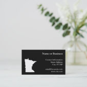 ミネソタ州（白と黒） 名刺 (スタンド正面)