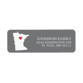 ミネソタ州 |移動差出人住所ラベル ラベル (正面)