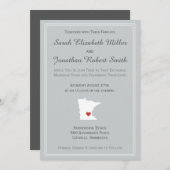 ミネソタ愛-カスタマイズ可能な結婚式招待状 招待状 (正面/裏面)