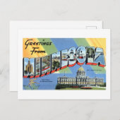 ミネソタ旅行ポスターからのヴィンテージの挨拶 ポストカード (正面/裏面)