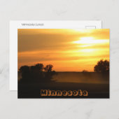 ミネソタ日没はがき ポストカード (正面/裏面)