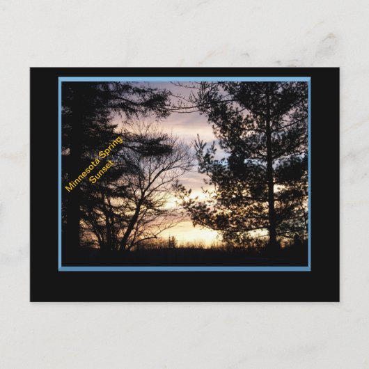 ミネソタ春サンセットポストカード ポストカード (正面)