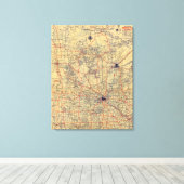 ミネソタ標準地図 キャンバスプリント (インサイチュ (ウッドフロア))