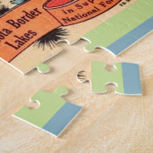 ミネソタ湖の地図マグカップ ジグソーパズル (側面)