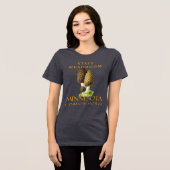 ミネソタ準州のキノコ 一般的なアミガサタケ トライブレンドＴシャツ (正面全面)