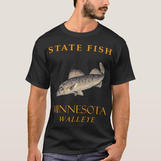ミネソタ準州ウォレアイを釣る Tシャツ (正面)