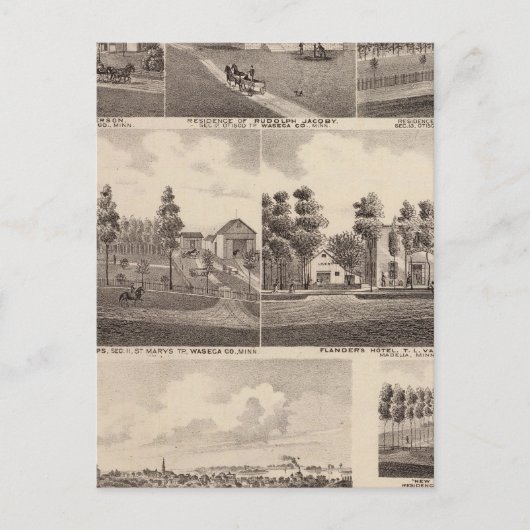 ミネソタ澄ん州,ワセカ州,湖 ポストカード (正面)