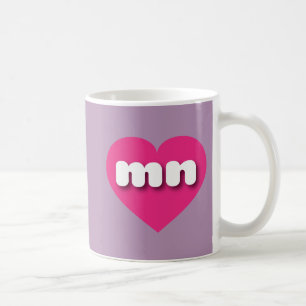 ミネソタ熱ピンクハート- I love mn コーヒーマグカップ