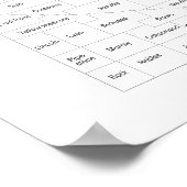 ミネソタ県の郡名を使用した地図 ポスター (角)