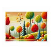 ミネソタ秋の森と湖