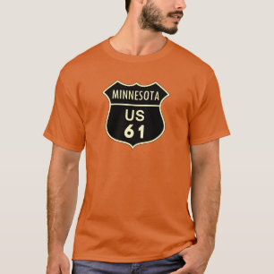 ミネソタ米国61のハイウェーの印 Tシャツ