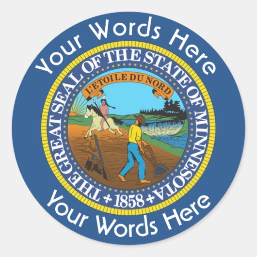 ミネソタ素晴らしシールカスタムステッカー ラウンドシール (正面)