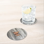 ミネソタ素朴シェイプ ラウンドペーパーコースター (インサイチュ)