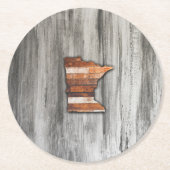 ミネソタ素朴シェイプ ラウンドペーパーコースター (正面)