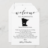 ミネソタ結婚のウェルカムラベルの旅程 (正面/裏面)
