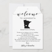 ミネソタ結婚のウェルカムラベルの旅程 (正面)