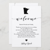 ミネソタ結婚のウェルカムレター&旅程カード プログラム (正面/裏面)