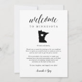 ミネソタ結婚のウェルカムレター&旅程 (正面)