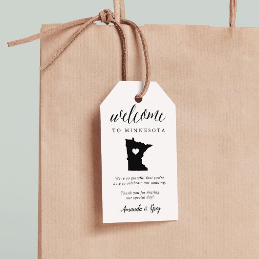 ミネソタ結婚の歓迎 ギフトタグ