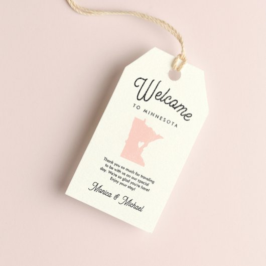 ミネソタ結婚の色へようこそ!! ギフトタグ
