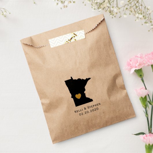 ミネソタ結婚式の引き出物トリートサックス、抱き枕 フェイバーバッグ (封をした状態)