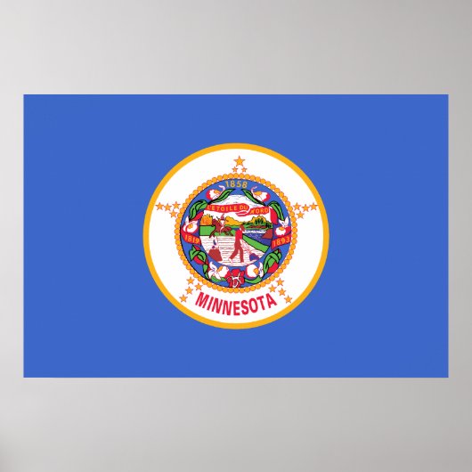 ミネソタ統一された州国旗 ポスター (正面)
