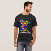 ミネソタ自閉症意識 Tシャツ (正面フル)
