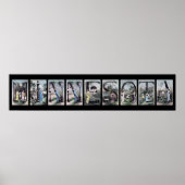 ミネソタ語アルファベット文字の名前アート ポスター (正面)