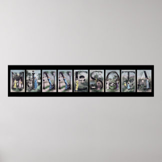 ミネソタ語アルファベット文字の名前アート ポスター