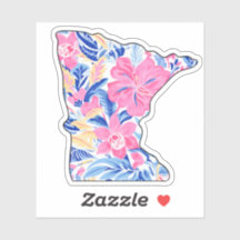 ミネソタ3" x 3"ビニールステッカー – トロピカル