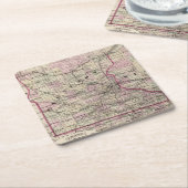 ミネソタ9 スクエアペーパーコースター (アングル)