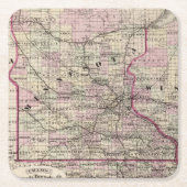 ミネソタ9 スクエアペーパーコースター (正面)