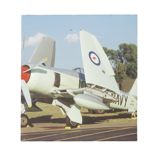 ミネソタ・ウィングCAFのホーカーシーフューリー ノートパッド (正面)