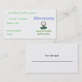 ミネソタ・ゴルファー 予約カード (正面/裏面)