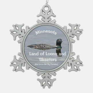 ミネソタ スノーフレークピューターオーナメント