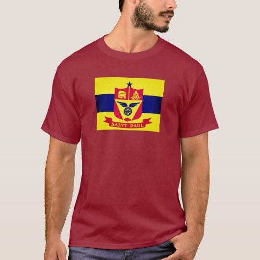 ミネソタ、セントポール州旗 Tシャツ (正面)