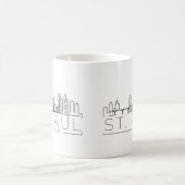 ミネソタ，セントポール |都市型スカイライン コーヒーマグカップ (中央)