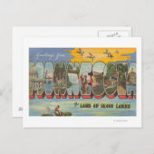 ミネソタ(ダックス) – 大きな文字のシーン ポストカード (正面/裏面)