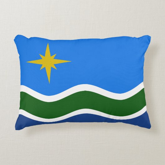 ミネソタ、ダルース国旗 アクセントクッション (正面)