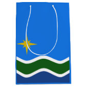 ミネソタ、ダルース国旗 ミディアムペーパーバッグ (正面)