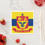 ミネソタ・ナプキンス・セント・ポール国旗 スタンダードカクテルナプキン (インサイチュ)