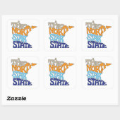 ミネソタ・ニックネーム・ワードアート スクエアシール (シート)