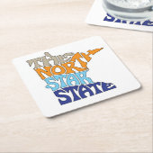 ミネソタ・ニックネーム・ワードアート スクエアペーパーコースター (アングル)