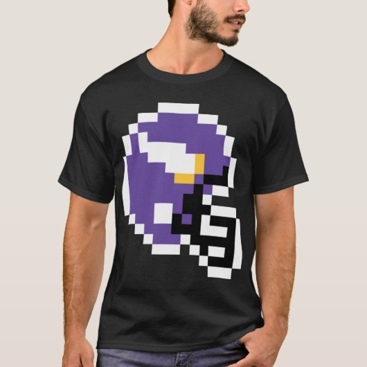 ミネソタ・バイキングス 8bit ヘルメットのみ tシャツ (正面)